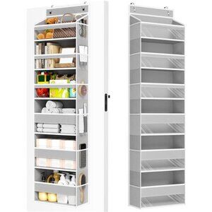 Over The Door Organizer Hanging Storage 6 Shelf Clear Pockets Closet Bathroom